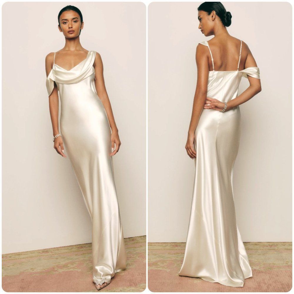 Reformation Ronda Silk Dress